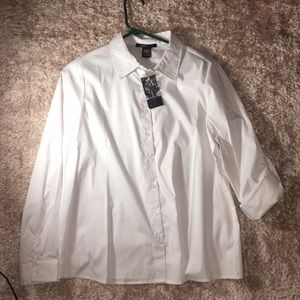 Women’s Robert Louis White Button Up Long Sleeve